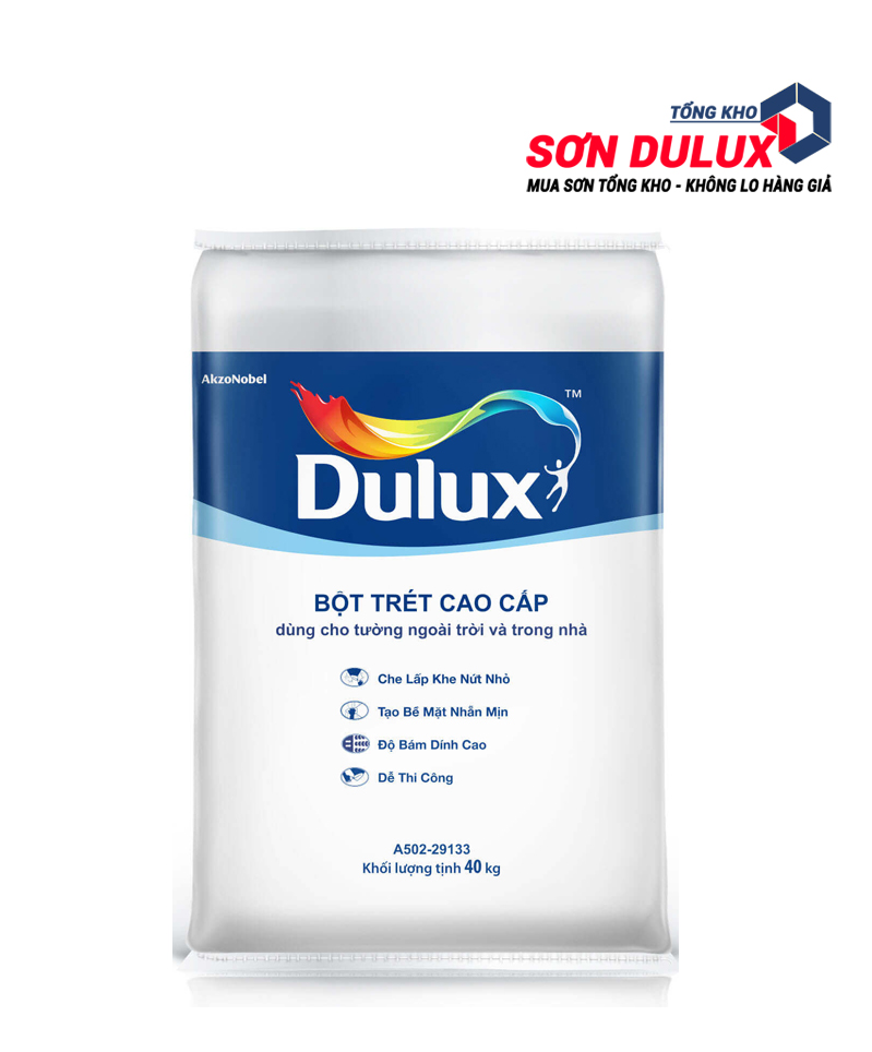 Bột bả nội và ngoại thất cao cấp Dulux A502