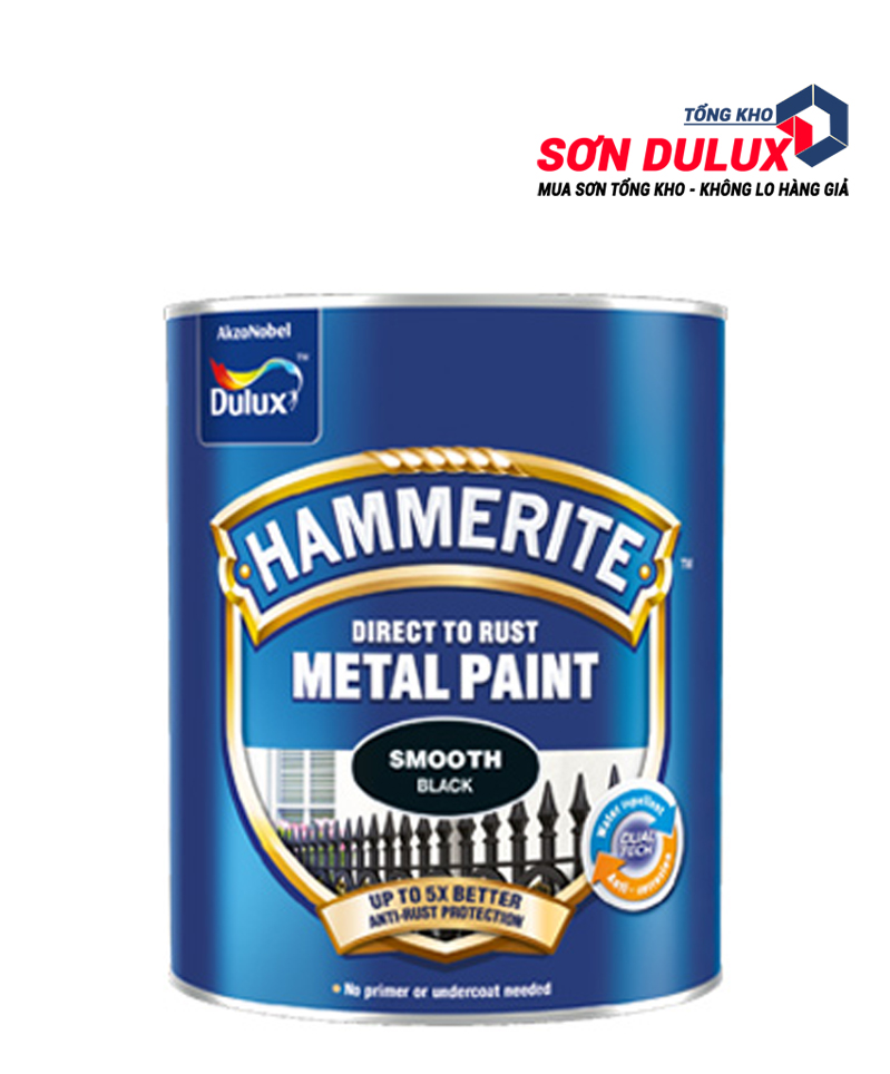 Sơn chống rỉ Dulux Hammerite bề mặt bóng